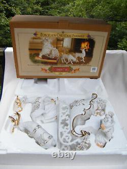 GRANDEUR NOEL 2000 Collector's Edition Porcelain Christmas Santa/Sleigh/Reindeer