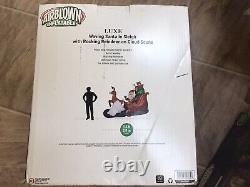 Gemmy 9.5' Wide Christmas Inflatable Santa's Flying Sleigh Waving Santa New