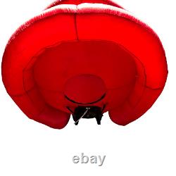 Gemmy Christmas Snow Globe Santa Sleigh Reindeer 6 ft Inflatable Light Up