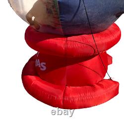 Gemmy Christmas Snow Globe Santa Sleigh Reindeer 6 ft Inflatable Light Up