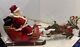 Gemmy Sleigh Ride Santa Flying Reindeer Rare Vintage 2001 Works