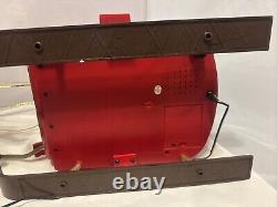 Gemmy Sleigh Ride Santa Flying Reindeer RARE Vintage 2001 Works