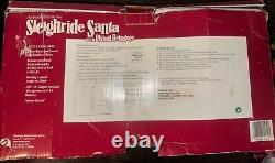 Gemmy Sleigh Ride Santa Flying Reindeer RARE Vintage 2001 Works