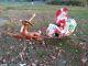 General Foam Light-up Blow Mold Yard Decor Santa In Sleigh Sled & Reindeer 38