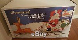 General Foam Yard Decor Santa With Sleigh And Reindeer 72