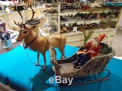 German Santa Belsnickle / Sleigh / Deer / Reindeer Candy Container