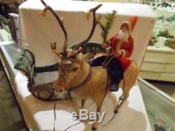 German Santa / Sleigh / Deer / Reindeer Candy Container