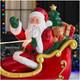 Giant 9-foot Pre-lit Led Santa's Sleigh And Reindeer Set