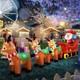 Giant Inflatable Santa Sleigh With Reindeer Christmas Decoration Led Lights New