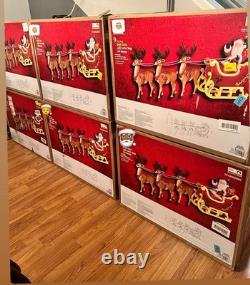 Giant-Sized LED Santa's Sleigh with Reindeer blowmolds