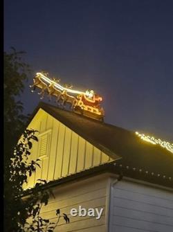 Giant-Sized LED Santa's Sleigh with Reindeer blowmolds