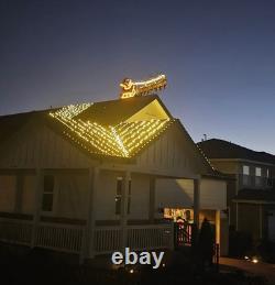 Giant-Sized LED Santa's Sleigh with Reindeer blowmolds