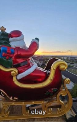 Giant-Sized LED Santa's Sleigh with Reindeer blowmolds