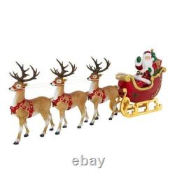 Giant-Sized LED Santa's Sleigh with Reindeer blowmolds