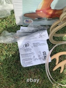 Giant santa & sleigh & 1 reindeer blowmold Generel foam In Box Christmas READ