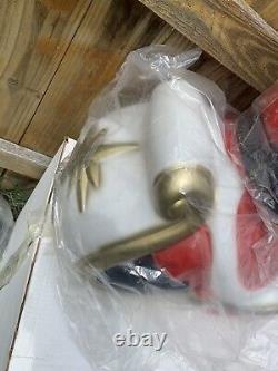 Giant santa & sleigh & 1 reindeer blowmold Generel foam In Box Christmas READ