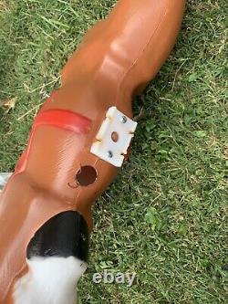 Giant santa & sleigh & 1 reindeer blowmold Generel foam In Box Christmas READ