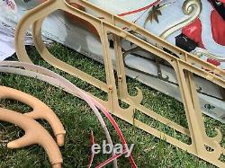 Giant santa & sleigh & 1 reindeer blowmold Generel foam In Box Christmas READ