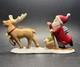 Goebel Nordic Christmas Swedish Santa Reindeer Sled Figurine Signed