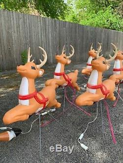 Grand Venture Santa Sleigh & Reindeers Blow Molds