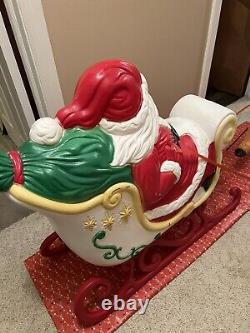 Grand Venture Santa Sleigh and Reindeer With Antlers/Stand Reins Make Offer