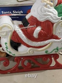 Grand venture santa in sleigh + reindeer blowmold