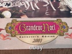 Grandeur Noel 2001 Collectors Edition Porcelain Santa and Sleigh Set Reindeer