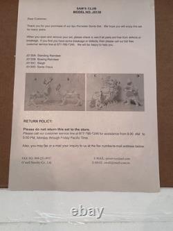 Grandeur Noel 2001 Collectors Edition Porcelain Santa and Sleigh Set Reindeer