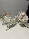 Grandeur Noel 2001 Collectors Edition Porcelain Santa And Sleigh Set Withreindeer