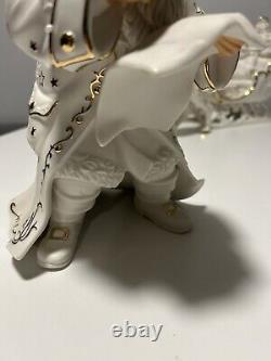 Grandeur Noel 2001 Collectors Edition Porcelain Santa and Sleigh Set withReindeer