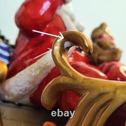 Grandeur Noel 2003 Porcelain Santa Sleigh & Reindeer Collector's Edition with Box