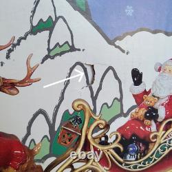 Grandeur Noel 2003 Porcelain Santa Sleigh & Reindeer Collector's Edition with Box