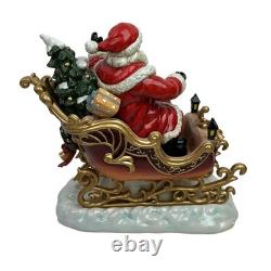 Grandeur Noel Collectors Edition Porcelain Santa In Sleigh And Reindeer Collecti