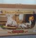 Grandeur Noel Porcelain Christmas Ensemble 2000 Edition Santa Reindeer Sleigh