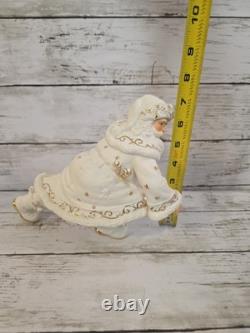 Grandeur Noel Porcelain Christmas Ensemble 2000 Edition Santa Reindeer Sleigh EC