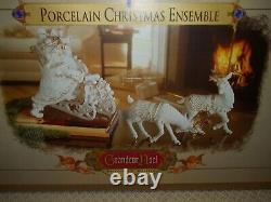 Grandeur Noel Porcelain Christmas Ensemble Collector's Edition 2000 Santa Sleigh