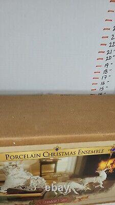 Grandeur Noel Porcelain Christmas Ensemble Collector's Edition 2000 Santa Sleigh