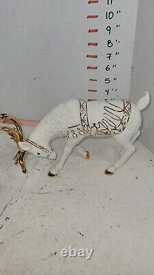 Grandeur Noel Porcelain Christmas Ensemble Collector's Edition 2000 Santa Sleigh