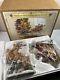 Grandeur Noel Porcelain Santa In Sleigh & Reindeer Set Collector's Edition 2003