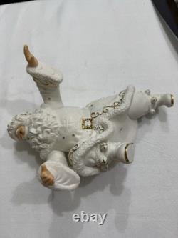 Grandeur Noel Porcelain Santa Sleigh Reindeer Collector's Edition 2000 Boxed