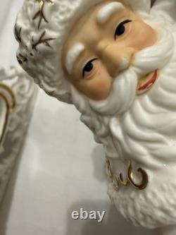 Grandeur Noel Porcelain Santa Sleigh Reindeer Collector's Edition 2000 Boxed