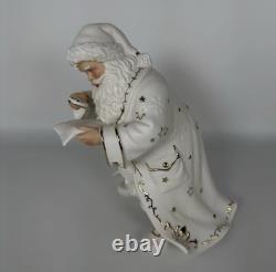 Grandeur Noel Porcelain Santa Sleigh Reindeer Set 2001 Collectors Edition