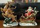 Grandeur Noel Porcelain Santa Sleigh & Reindeer Set 2003 Collector's Edition Iob