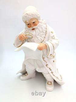 Grandeur Noel Porcelain Santa, Sleigh Set & ONE Reindeer 2001 Collectors Edition