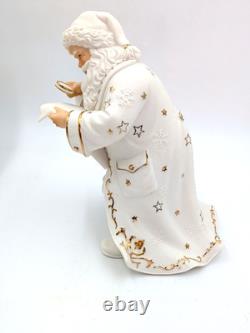 Grandeur Noel Porcelain Santa, Sleigh Set & ONE Reindeer 2001 Collectors Edition