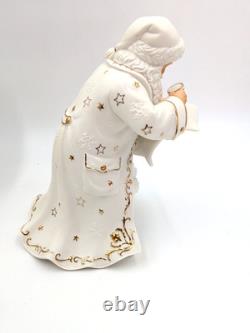 Grandeur Noel Porcelain Santa, Sleigh Set & ONE Reindeer 2001 Collectors Edition