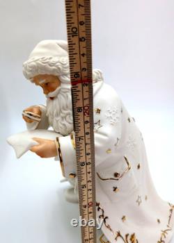 Grandeur Noel Porcelain Santa, Sleigh Set & ONE Reindeer 2001 Collectors Edition