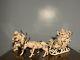 Grandeur Noel Porcelain Santa Sleigh With Reindeers Christmas Collectors Edition