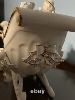 Grandeur Noel Porcelain Santa Sleigh with Reindeers CHRISTMAS Collectors Edition