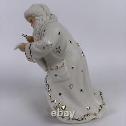 Grandeur Noel Porcelain Santa and Sleigh Set Reindeer Collectors Edition 2001